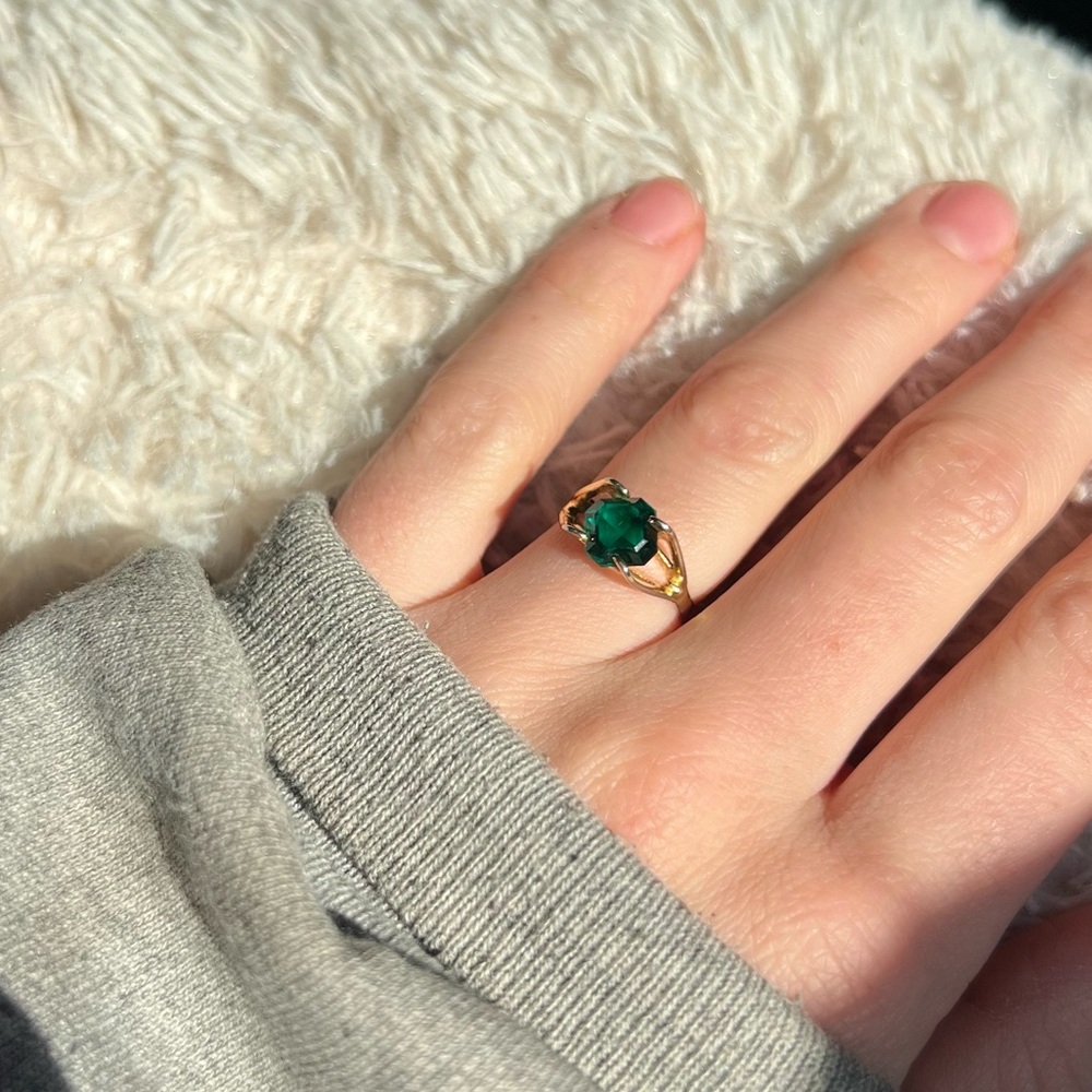 Simulated Emerald Ring